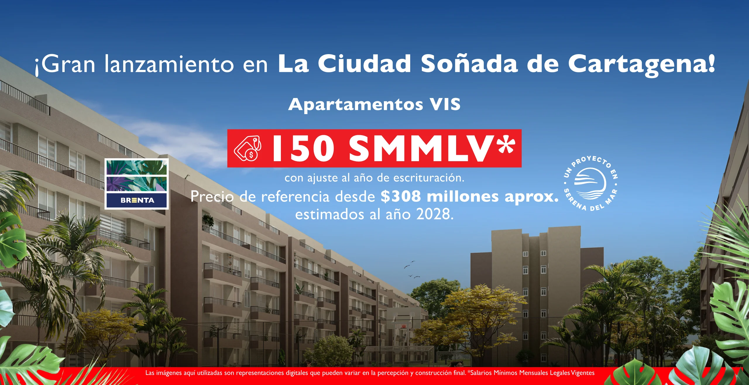 Proyecto Brenta apartamentos en venta VIS en Cartagena